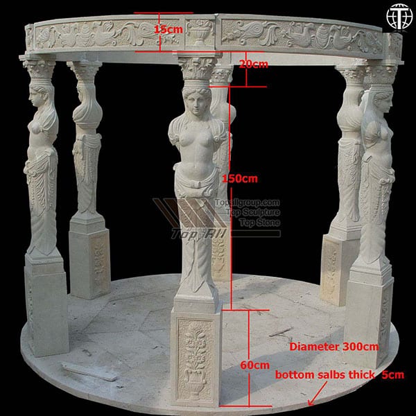 100% Original Marble Stone Fountain -
 Garden Gazebo TAGG-005 – Top All Group