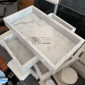 Nature Carrara white marble hotel serving trays TASC-001