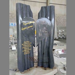 Fabricación de monumentos de granito negro estilo ruso TATBS-007