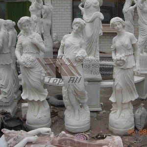 ODM Supplier China Full White Marble Garden Sculptures 4 Seasons Marble Statues