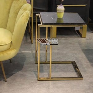 Trending Products China Marble Top Stainless Steel Golden Coffee Side Coffee Table