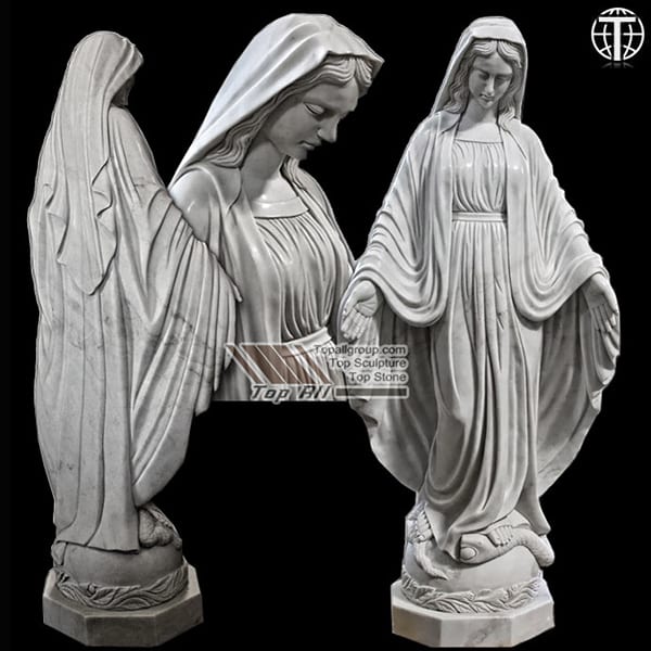 Online Exporter Double Bathroom Sink Countertop -
 Blessed Virgin Mary Marble Statue TPAS-004 – Top All Group