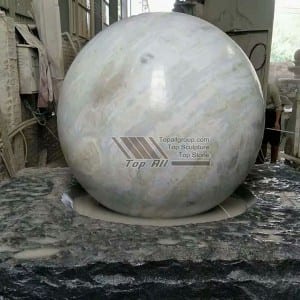 Marble Stone Ball Fountain With Black Granite Base Fountain TASBF-007