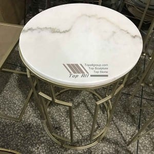 factory Outlets for China Hot Selling Round Stainless Steel Base Marble Top Coffee Table Side Table