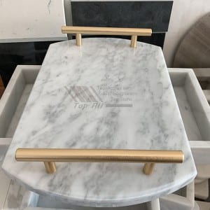 Nature Carrara white marble hotel serving trays TASC-002