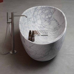 Vasca da bagno in marmo bianco di Carrara Nature TABT-001