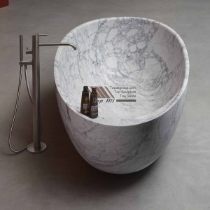 Banyera de marbre blanc de Carrara Nature TABT-001