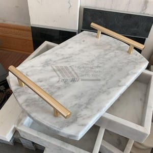 Nature Carrara white marble hotel serving trays TASC-002