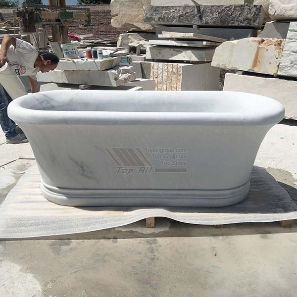 factory customized Crushed Fire Pit Glass -
 Stone Bathtub TABT-005 – Top All Group