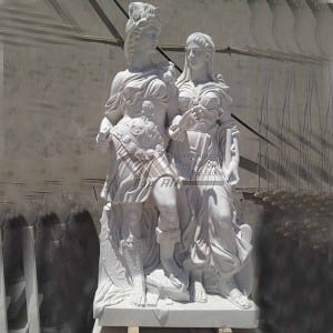 Ancient Italian Soldiers Marble Statue Sculpture TPAS-007
