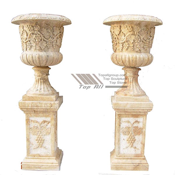 Factory Supply Marble Water Wall Fountain With Lady Statue -
 Flower Vase TAFV-005 – Top All Group