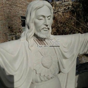 ODM Supplier China Stone White Marble Jesus Statue (XMJ-FG04)