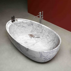 Nature Carrara White Marble Bathtub TABT-001