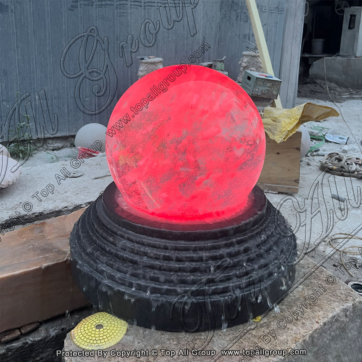 TASBF-084 Crystal Ball Rotating Fountain detail pictures