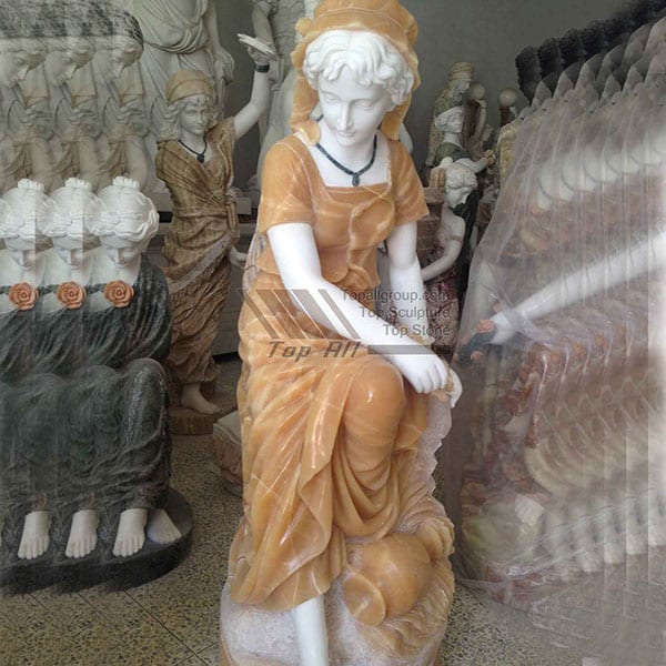 Factory Cheap Building Decorative Granite Stone Column -
 life size girl marble statue TPAS-010 – Top All Group