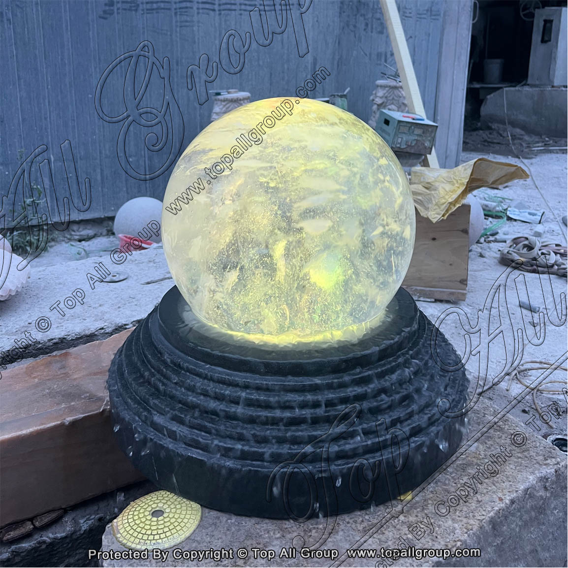 TASBF-084 Crystal Ball Rotating Fountain detail pictures