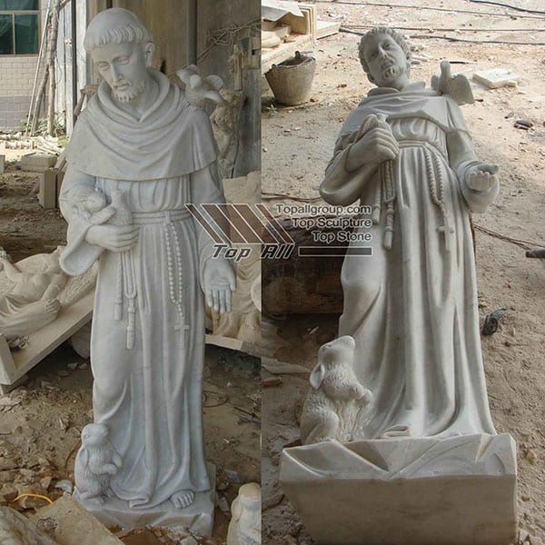 2017 New Style Granite Flat Headstone -
 St Francis Marble Statue TPAS-003 – Top All Group