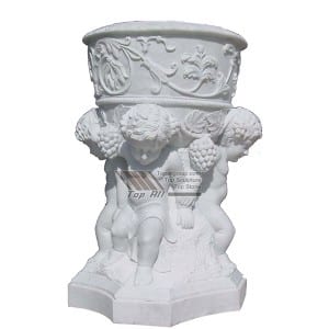 China Gold Supplier for China Garden Stone Flower Vase Marble Vase