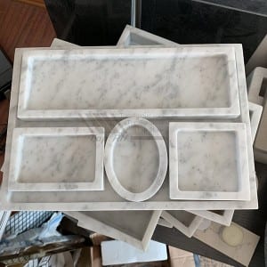 Nature white marble hotel serving trays TASC-004