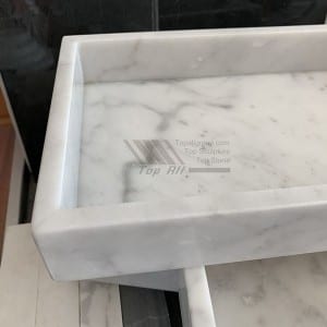 Гостиничные подносы из белого мрамора Nature Carrara TASC-001