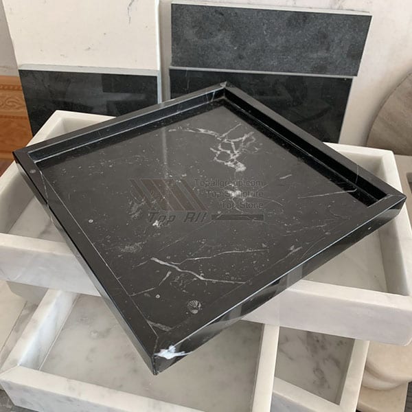 Factory For Gazebo With Statue -
 Nature black marble hotel serving trays towel trays TASC-003 – Top All Group