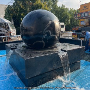 TASBF-087 5-feet granite sphere fountain with square base