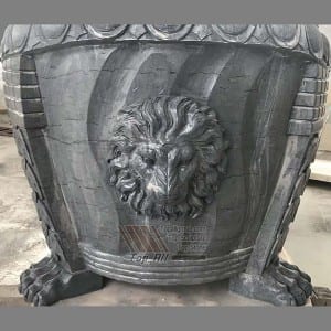 Hand Carved Black Marble Bathtub TABT-004