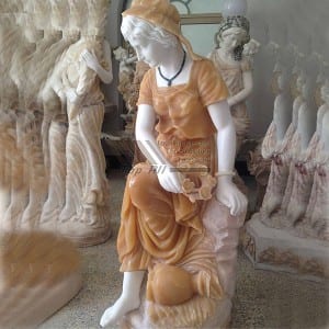 naturstørrelse jente marmor statue TPAS-010