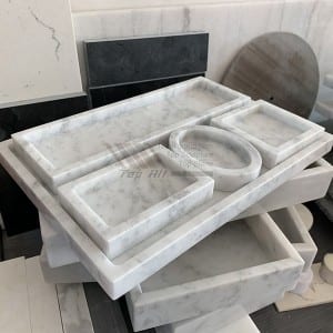 Nature white marble hotel serving trays TASC-004