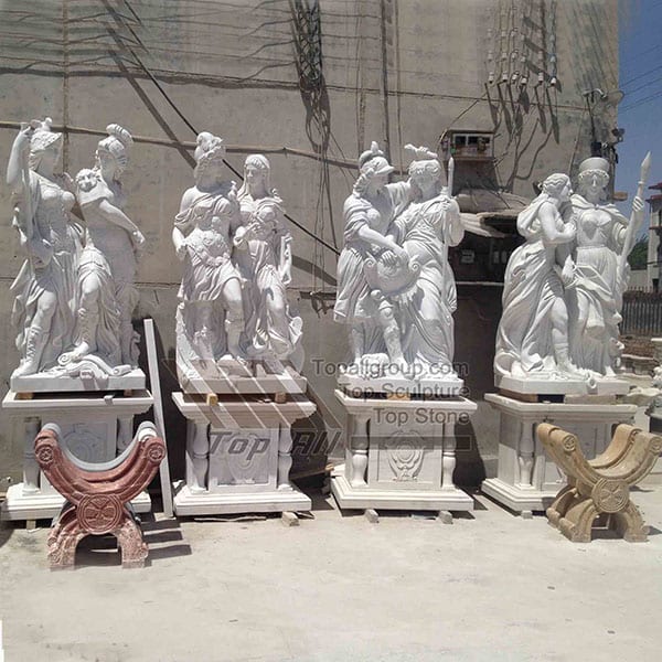 Factory Free sample Fenshui Ball Fountain -
 Ancient Italian Soldiers Marble Statue Sculpture TPAS-007 – Top All Group