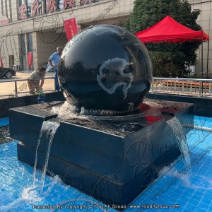 TASBF-087 5-feet granite sphere fountain with square base
