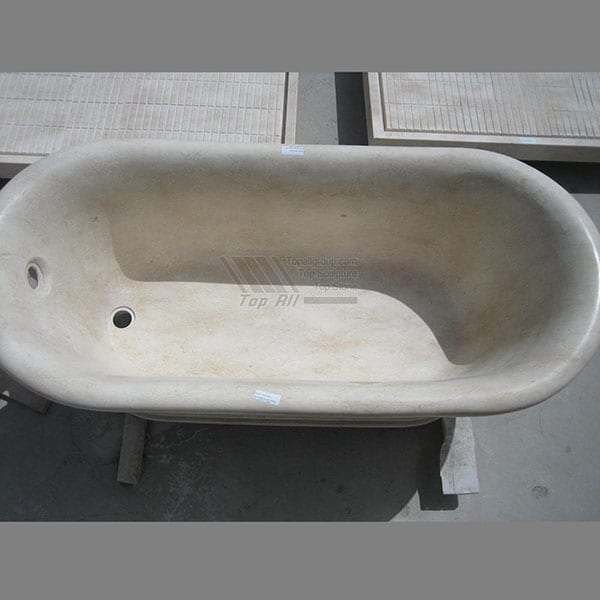 factory customized Crushed Fire Pit Glass -
 Yellow Marble Bathtub TABT-002 – Top All Group