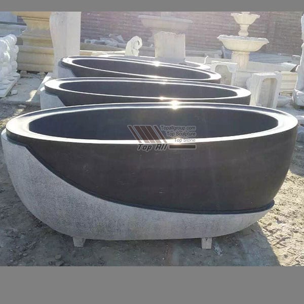 Best Price for Antique Marble Fireplace Mantel - Egg Shape Marble Bathtub for bathroom TABT-003 – Top All Group