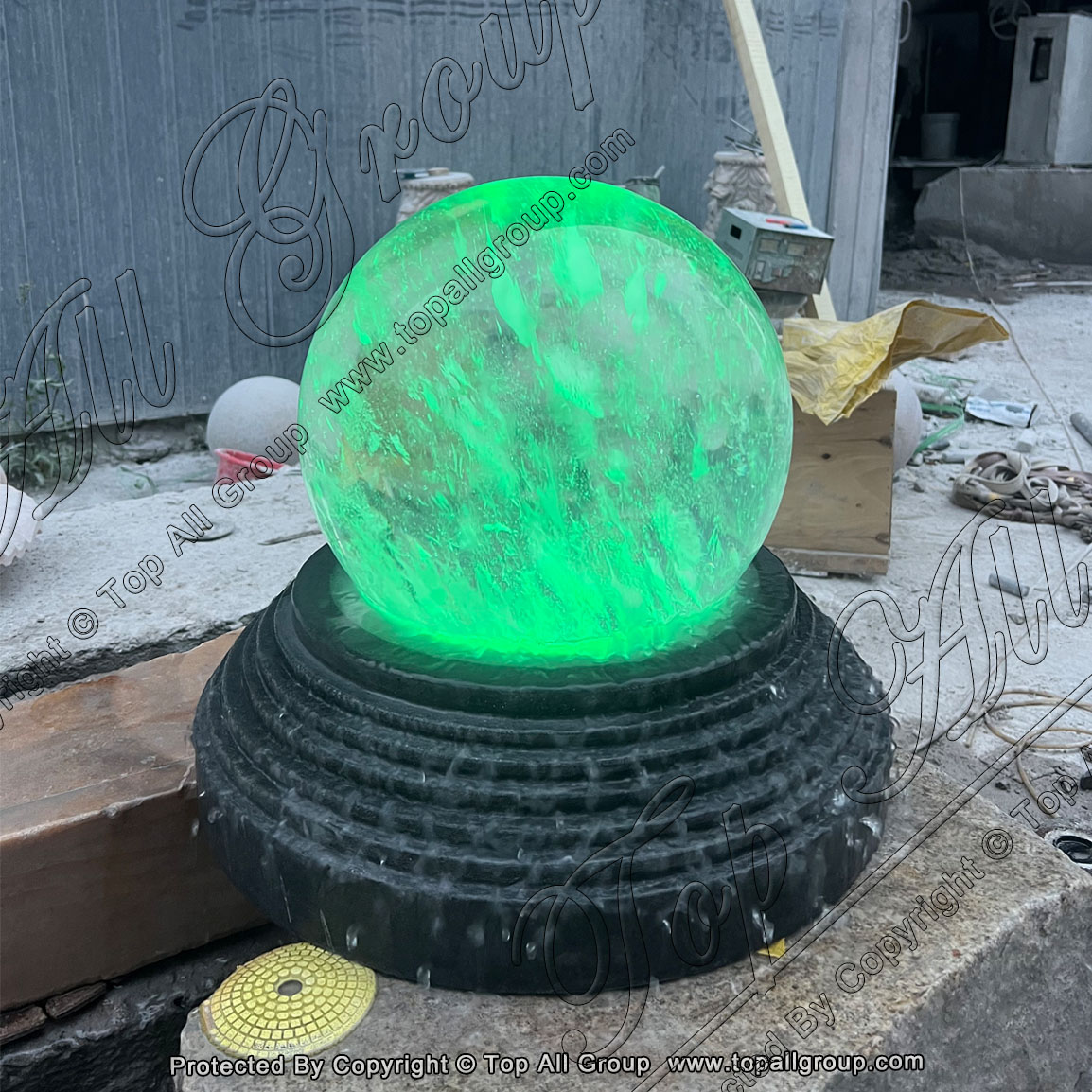 TASBF-084 Crystal Ball Rotating Fountain detail pictures