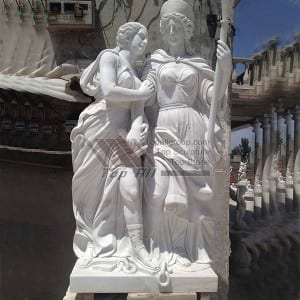 Ancient Italian Soldiers Marble Statue Sculpture TPAS-007