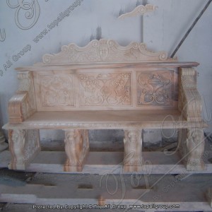 Beerta Marble ee qadiimiga ah ee Marble Bench Bench Stone Bench TAMB-032