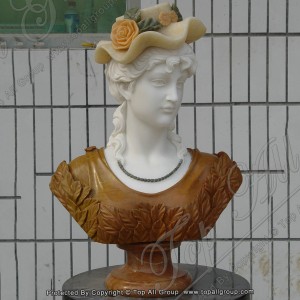 Beautiful girl marble bust statue TABS-025