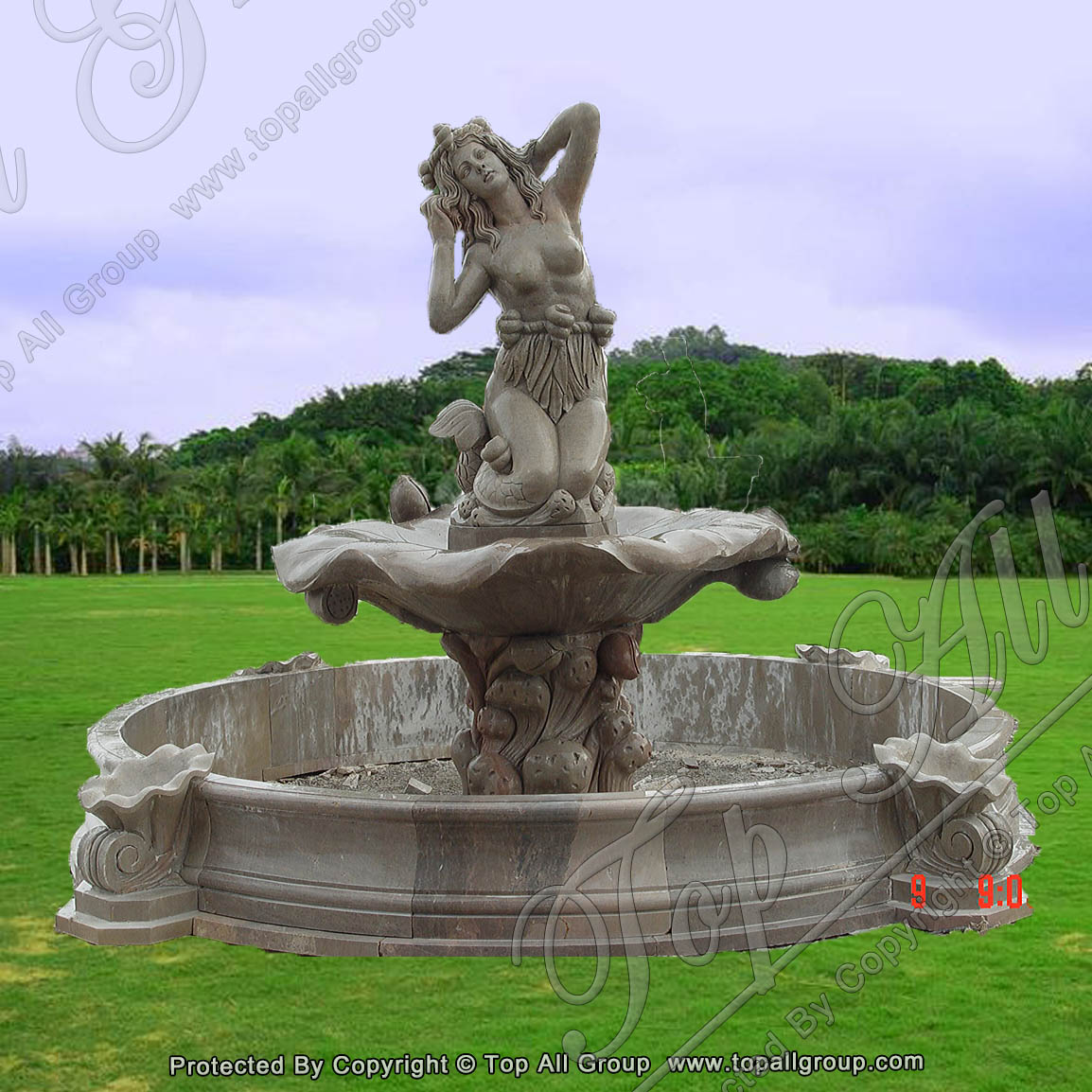 Beige Marble Lady Fountain
