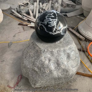 Black Granite Ball Fons White Base TASBF-031