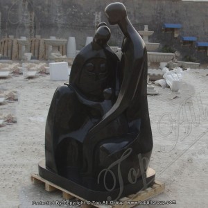 Factory selling Marble Gazebo With Irom Dome - Black Marble Abstract Family Statue TAAS-004 – Top All Group