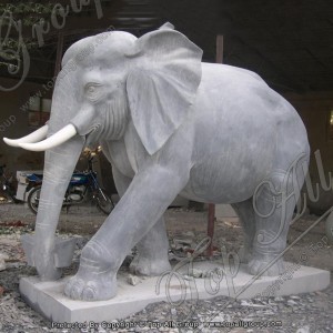 Black Marble Elephant Statue For garden or square center TAAS-033