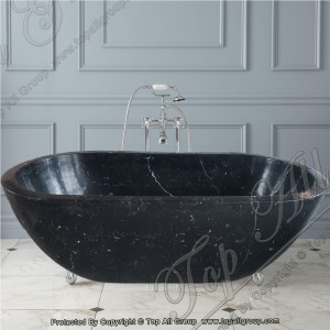 Black Marble Free Standing Bathtub TABT-033