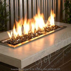 1/4 "Black Reflective Fire Glass