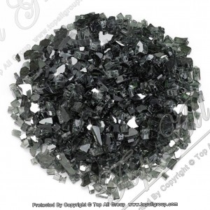 1/4" Black Reflective Fire Glass