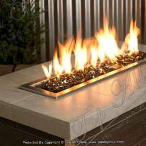 1/4” Bronze Reflective Fire Glass