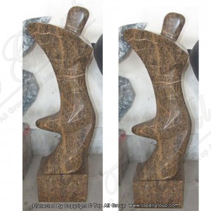 Brown Marble carving lady abstract sculpture TAAS-017