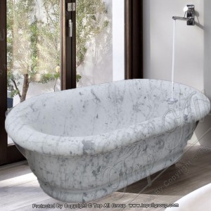 Carrara white marble bathtub TABT-007