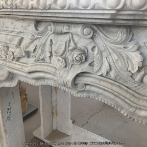 Carrara white marble fireplce mantel TAFM-013