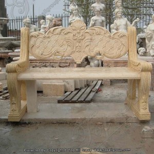 Carved Sunset Red Natural Marble Benches Hot Sale TAMB-008