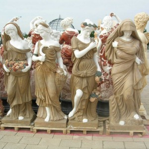 Carved decoration marble stone four season statue TPFSS-041